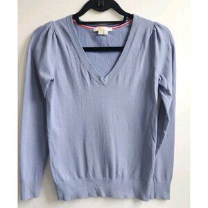 Boden Vneck Pullover Sweatshirt Women Size XS Preppy Academia